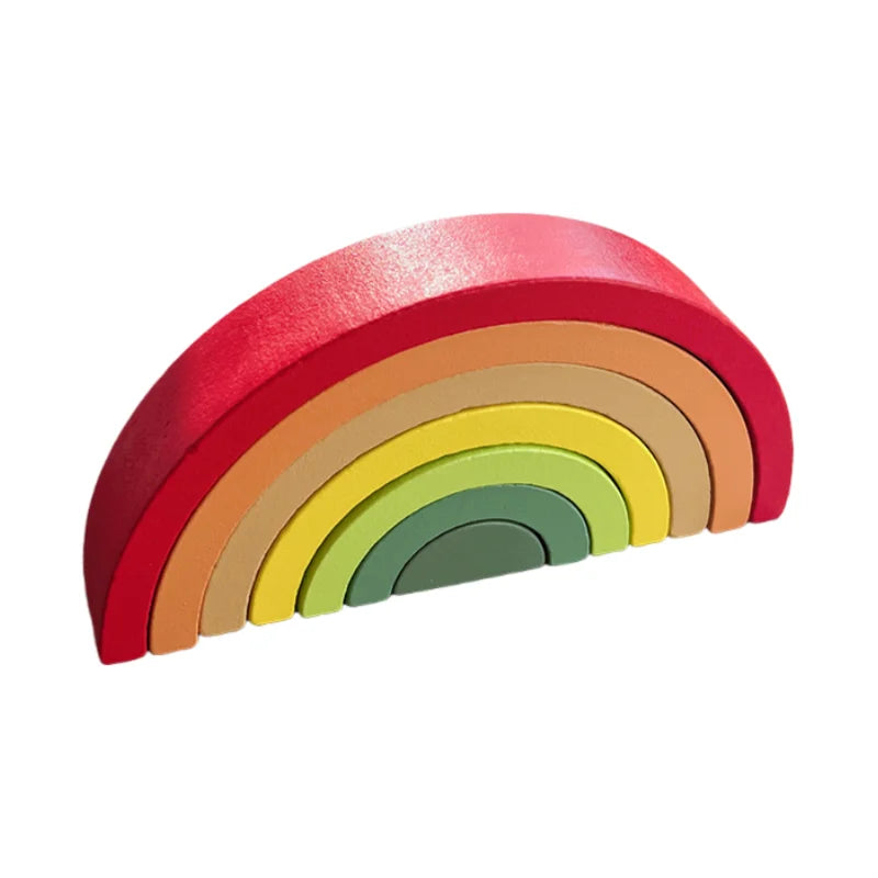 Arc-en-ciel en bois